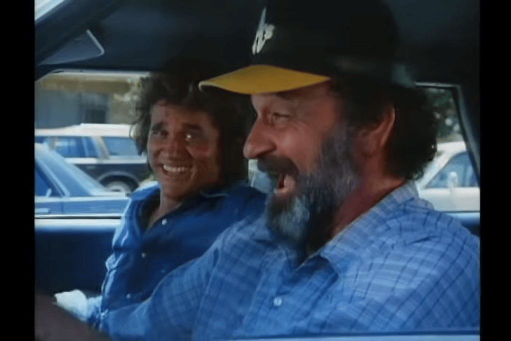 Actors Michael Landon and Victor French in Highway To Heaven