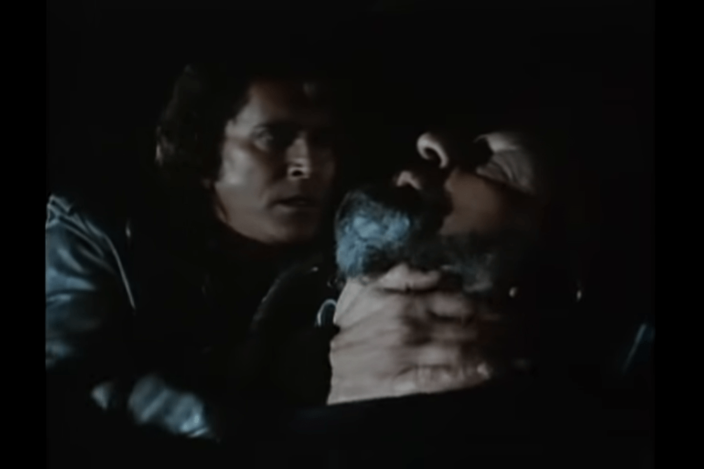 Actors Michael Landon and Victor French in Highway To Heaven