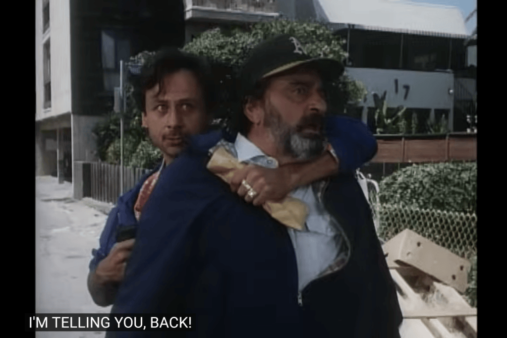 Scene in For The Love Of Larry, Cold Open